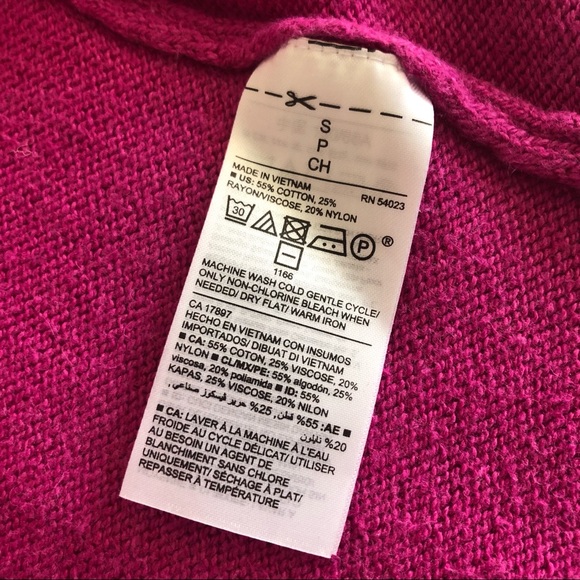 Old Navy Magenta Pink V-neck Sweater - Picture 8 of 8